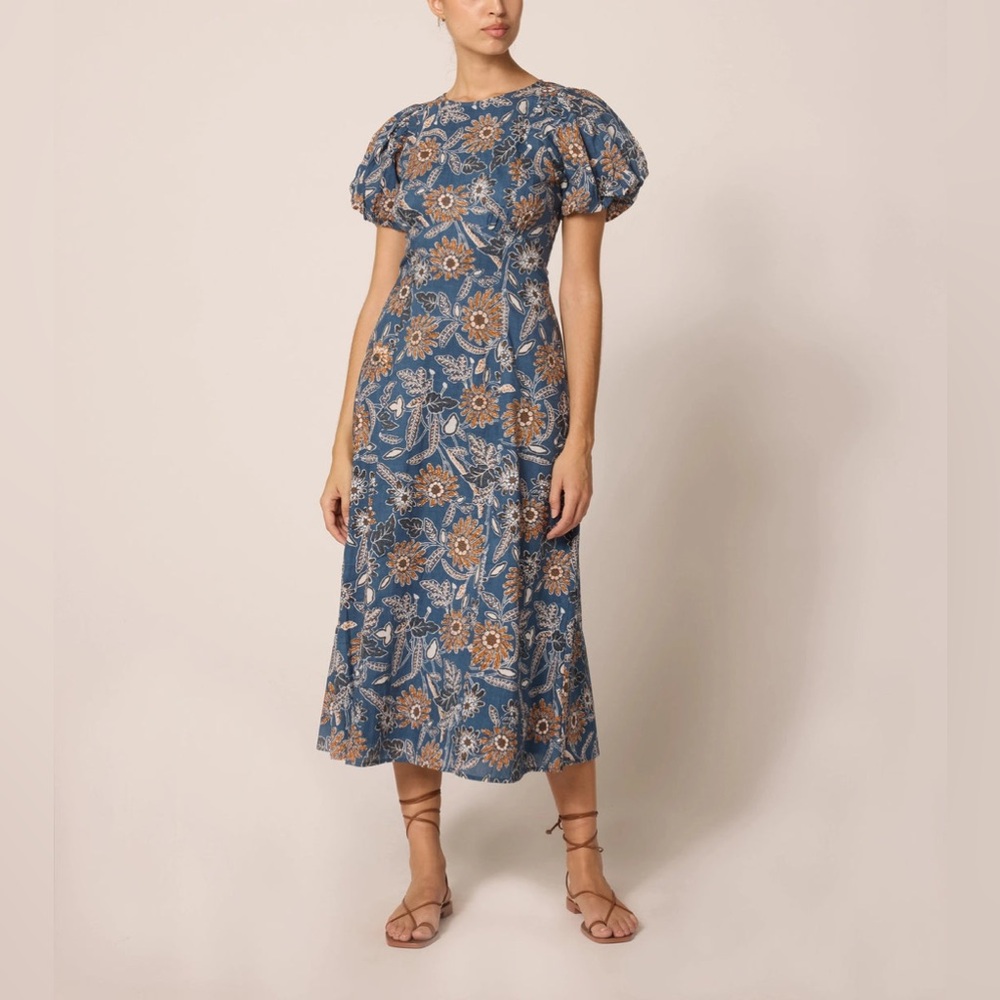 LESLIE MIDI DRESS by cleaobella size L NWT
